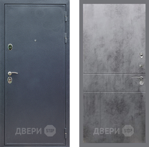 Входная металлическая Дверь Стоп СИЛЬВЕР ФЛ-290 Бетон темный в Красноармейске