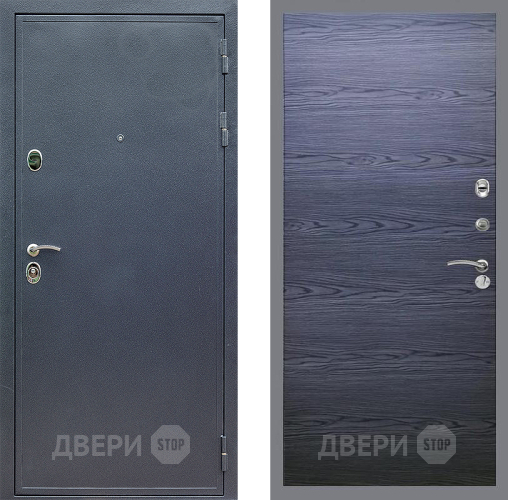 Входная металлическая Дверь Стоп СИЛЬВЕР Гладкая Дуб тангенальный черный в Красноармейске