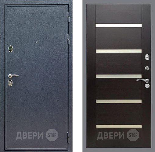Входная металлическая Дверь Стоп СИЛЬВЕР СБ-14 венге поперечный в Красноармейске