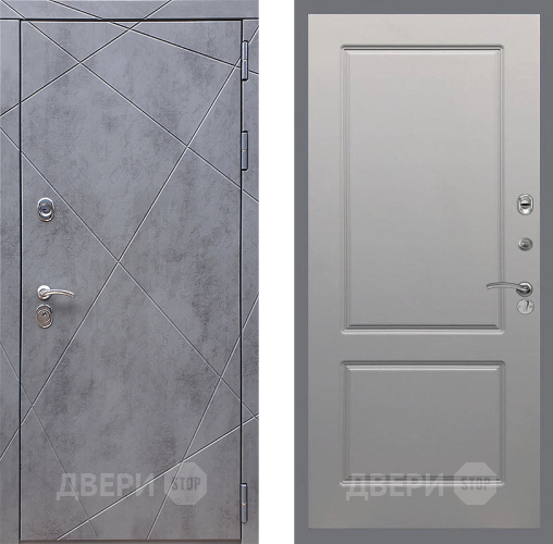 Входная металлическая Дверь Стоп Лучи ФЛ-117 Грей софт в Красноармейске