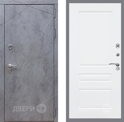 Дверь Стоп Лучи ФЛ-243 Силк Сноу в Красноармейске