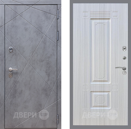 Входная металлическая Дверь Стоп Лучи ФЛ-2 Сандал белый в Красноармейске