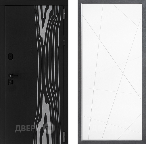 Входная металлическая Дверь Дверной континент ДК-12 ФЛ-655 Белый софт в Красноармейске