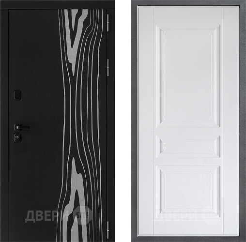 Входная металлическая Дверь Дверной континент ДК-12 ФЛ-243 Альберо Браш серебро в Красноармейске