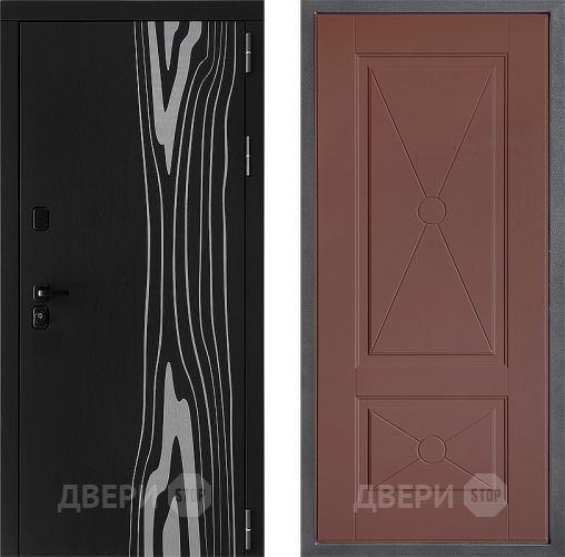 Входная металлическая Дверь Дверной континент ДК-12 ФЛ-617 Ясень шоколадный в Красноармейске