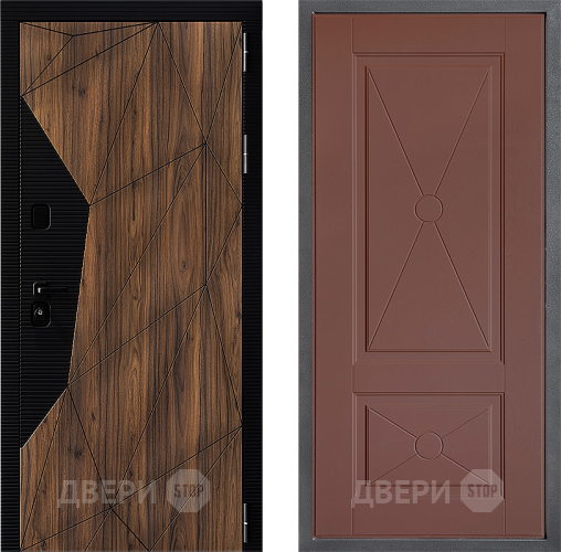 Входная металлическая Дверь Дверной континент ДК-11 ФЛ-617 Ясень шоколадный в Красноармейске