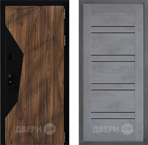 Входная металлическая Дверь Дверной континент ДК-11 ФЛ-49 Бетон серый в Красноармейске
