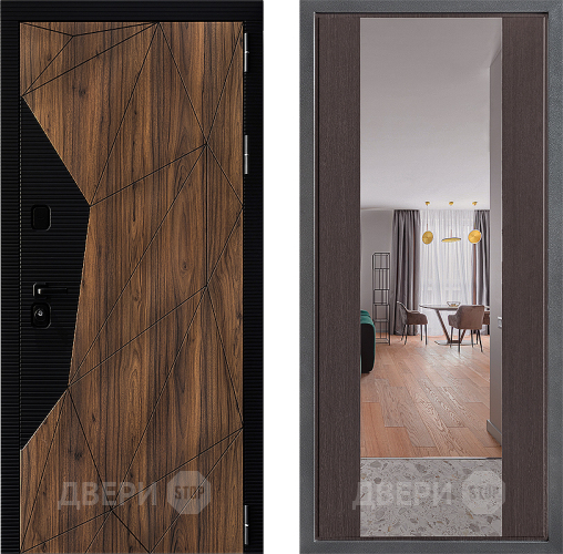 Входная металлическая Дверь Дверной континент ДК-11 ФЛЗ-1 Зеркало Венге в Красноармейске