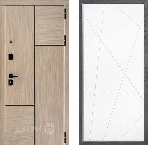 Входная металлическая Дверь Дверной континент ДК-14 ФЛ-655 Белый софт в Красноармейске