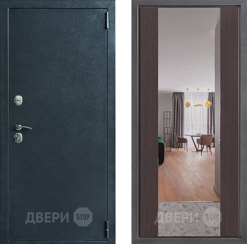 Входная металлическая Дверь Дверной континент ДК-70 Дизайн ФЛЗ-1 Зеркало Венге в Красноармейске