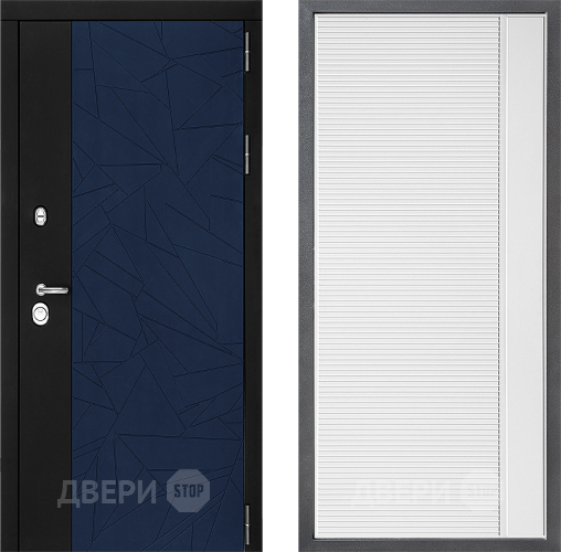 Входная металлическая Дверь Дверной континент ДК-9 ФЛ-757 Белое Стекло Софт милк в Красноармейске