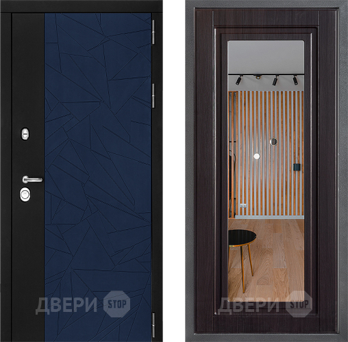 Входная металлическая Дверь Дверной континент ДК-9 ФЛЗ Зеркало Венге в Красноармейске