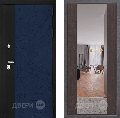 Дверь Дверной континент ДК-9 ФЛЗ-1 Зеркало Венге в Красноармейске