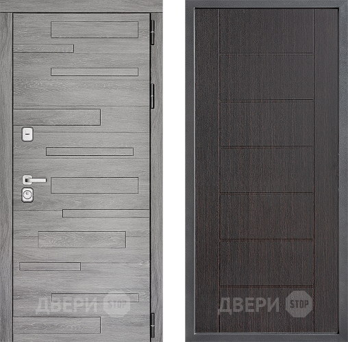 Входная металлическая Дверь Дверной континент ДК-10 ФЛ-Лайн Венге в Красноармейске