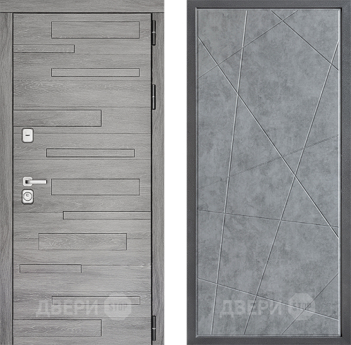 Входная металлическая Дверь Дверной континент ДК-10 ФЛ-655 Бетон серый в Красноармейске
