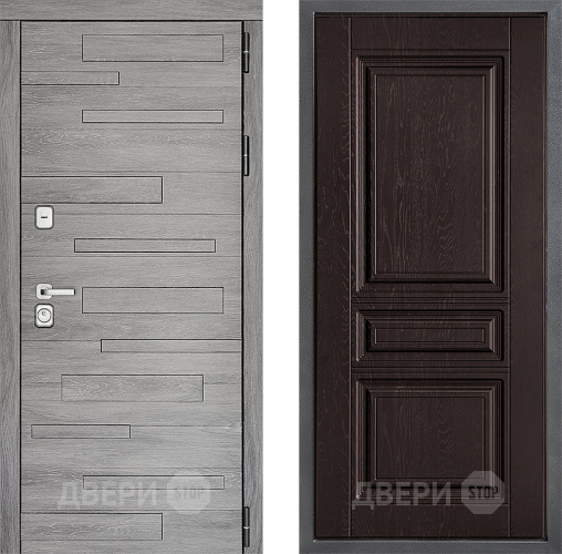 Входная металлическая Дверь Дверной континент ДК-10 ФЛ-243 Дуб шоколадный в Красноармейске