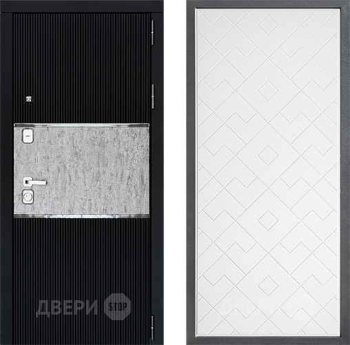 Входная металлическая Дверь Дверной континент ДК-13 ФЛ-Тиффани Белый софт в Красноармейске