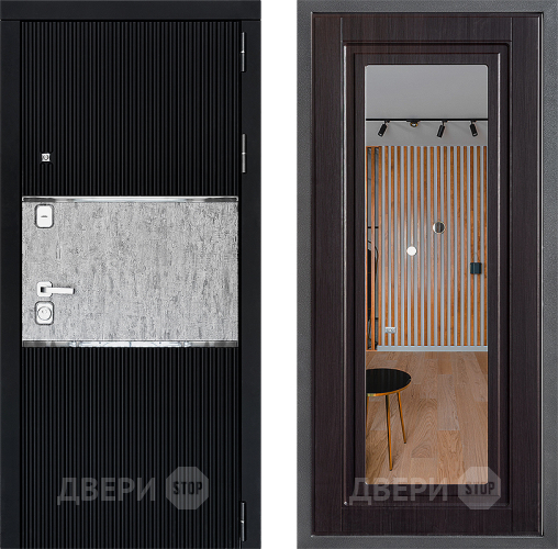 Дверь Дверной континент ДК-13 ФЛЗ Зеркало Венге в Красноармейске
