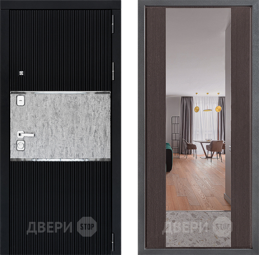 Входная металлическая Дверь Дверной континент ДК-13 ФЛЗ-1 Зеркало Венге в Красноармейске