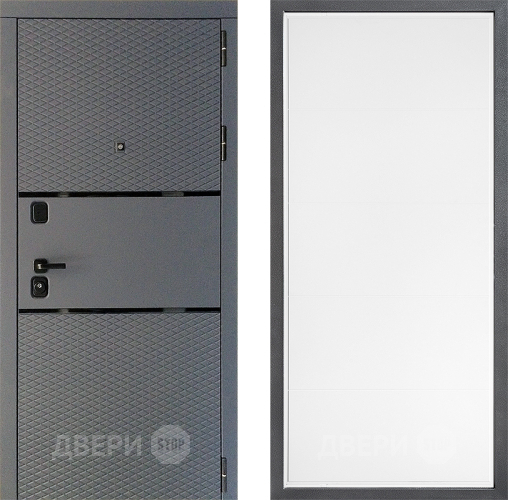 Входная металлическая Дверь Дверной континент Диамант Дизайн ФЛ-649 Белый софт в Красноармейске
