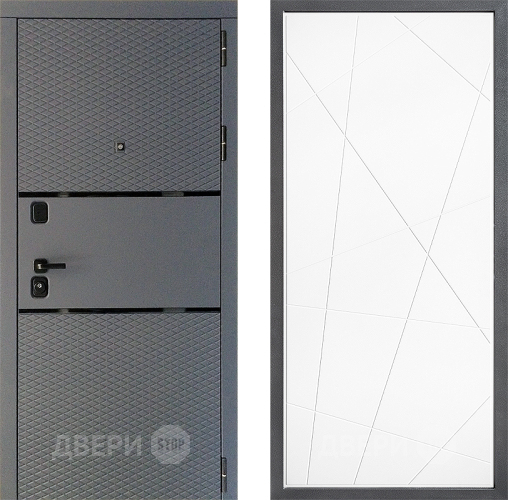 Входная металлическая Дверь Дверной континент Диамант Дизайн ФЛ-655 Белый софт в Красноармейске