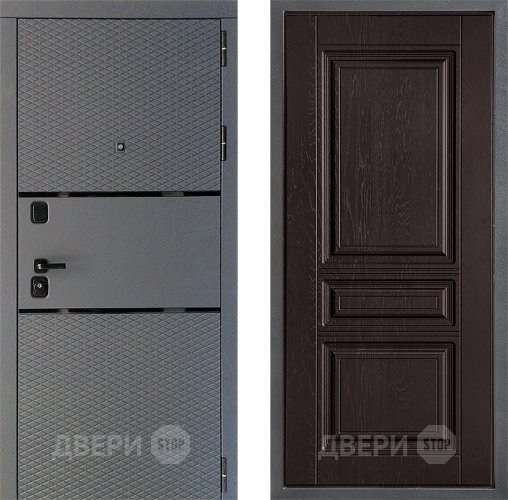 Входная металлическая Дверь Дверной континент Диамант Дизайн ФЛ-243 Дуб шоколадный в Красноармейске