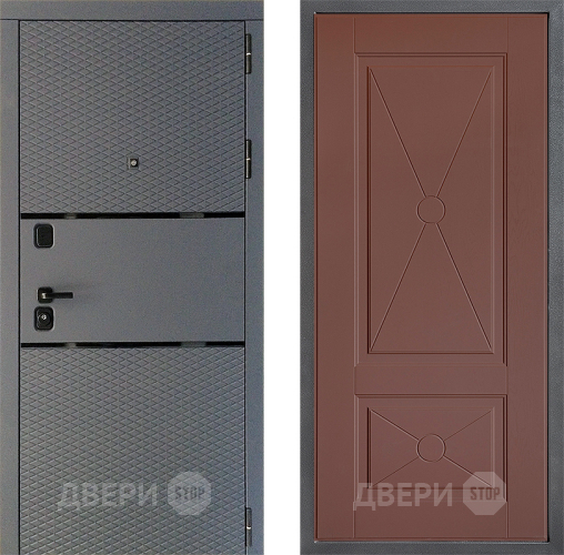 Входная металлическая Дверь Дверной континент Диамант Дизайн ФЛ-617 Ясень шоколадный в Красноармейске