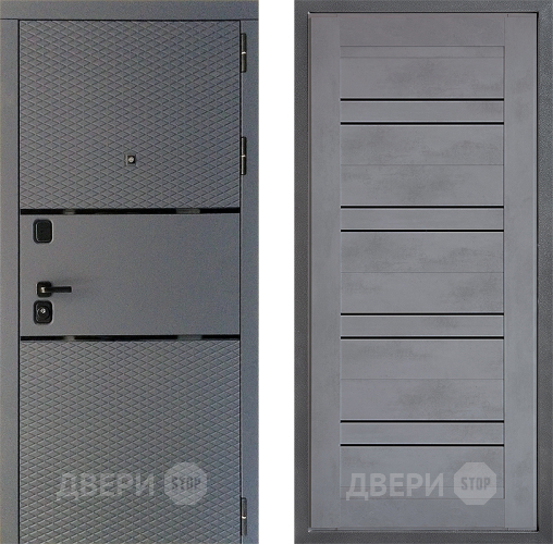 Дверь Дверной континент Диамант Дизайн ФЛ-49 Бетон серый в Красноармейске