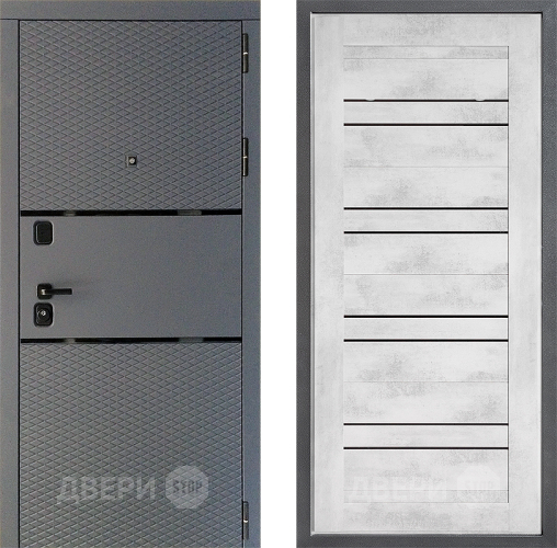 Входная металлическая Дверь Дверной континент Диамант Дизайн ФЛ-49 Бетон снежный в Красноармейске