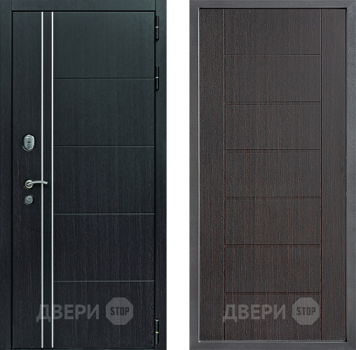 Входная металлическая Дверь Дверной континент Теплолюкс Дизайн ФЛ-Лайн Венге в Красноармейске