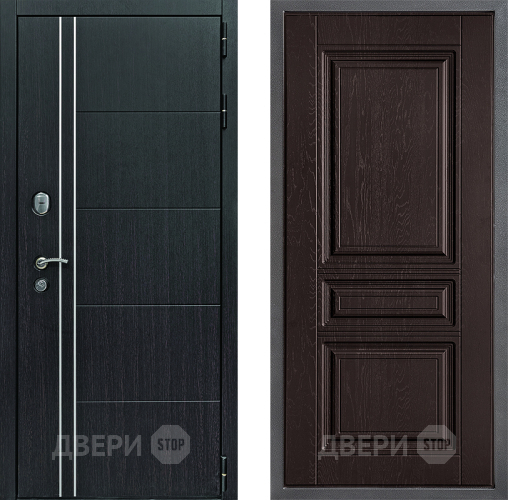 Входная металлическая Дверь Дверной континент Теплолюкс Дизайн ФЛ-243 Дуб шоколадный в Красноармейске
