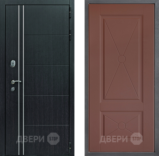 Входная металлическая Дверь Дверной континент Теплолюкс Дизайн ФЛ-617 Ясень шоколадный в Красноармейске