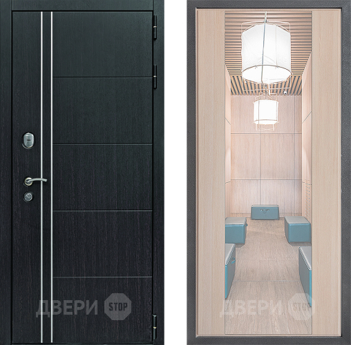 Входная металлическая Дверь Дверной континент Теплолюкс Дизайн ФЛЗ-1 Зеркало Капучино в Красноармейске