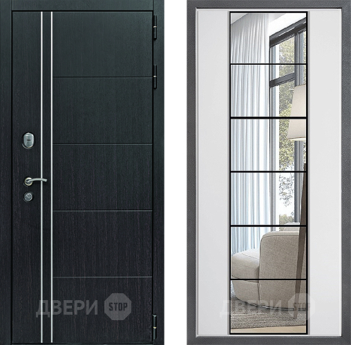 Входная металлическая Дверь Дверной континент Теплолюкс Дизайн ФЛЗ-2 Зеркало Белый софт в Красноармейске