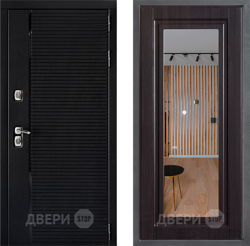 Входная металлическая Дверь Дверной континент ДК-1 ФЛЗ Зеркало Венге в Красноармейске