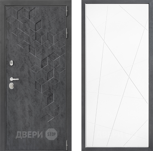 Входная металлическая Дверь Дверной континент ДК-3/713 ФЛ-655 Белый софт в Красноармейске