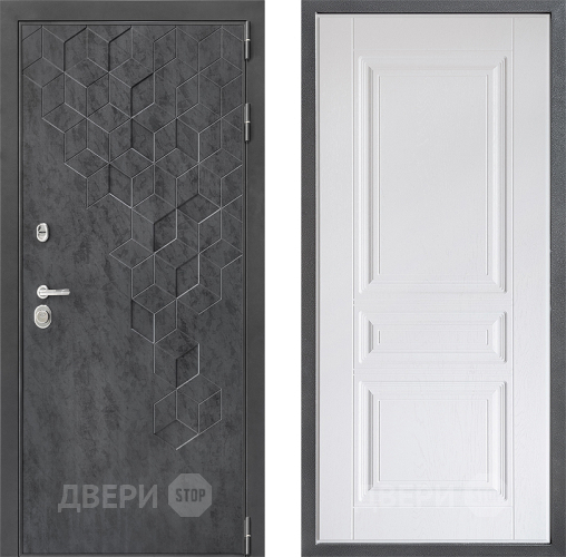 Входная металлическая Дверь Дверной континент ДК-3/713 ФЛ-243 Альберо Браш серебро в Красноармейске