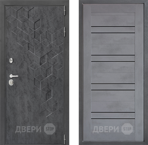 Входная металлическая Дверь Дверной континент ДК-3/713 ФЛ-49 Бетон серый в Красноармейске