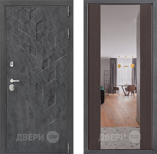 Дверь Дверной континент ДК-3/713 ФЛЗ-1 Зеркало Венге в Красноармейске