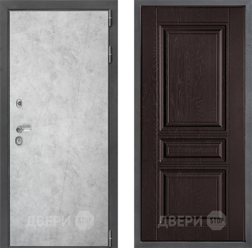 Входная металлическая Дверь Дверной континент ДК-3/743 ФЛ-243 Дуб шоколадный в Красноармейске