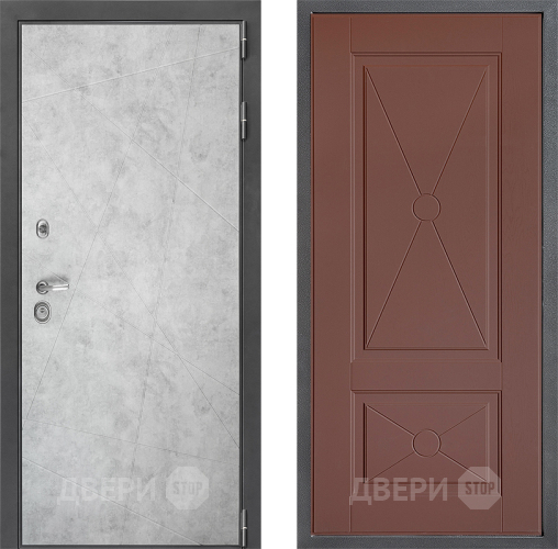 Входная металлическая Дверь Дверной континент ДК-3/743 ФЛ-617 Ясень шоколадный в Красноармейске
