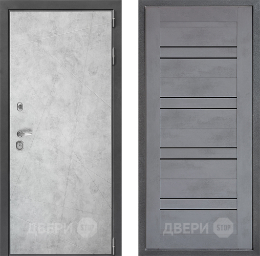 Входная металлическая Дверь Дверной континент ДК-3/743 ФЛ-49 Бетон серый в Красноармейске
