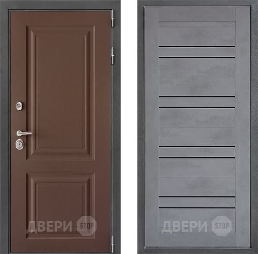 Входная металлическая Дверь Дверной континент ДК-3/729 ФЛ-49 Бетон серый в Красноармейске