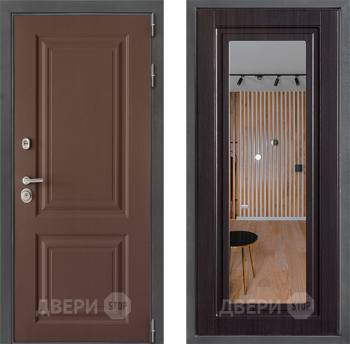 Входная металлическая Дверь Дверной континент ДК-3/729 ФЛЗ Зеркало Венге в Красноармейске
