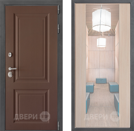 Дверь Дверной континент ДК-3/729 ФЛЗ-1 Зеркало Капучино в Красноармейске