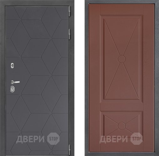 Входная металлическая Дверь Дверной континент ДК-3/744 ФЛ-617 Ясень шоколадный в Красноармейске