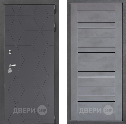 Входная металлическая Дверь Дверной континент ДК-3/744 ФЛ-49 Бетон серый в Красноармейске
