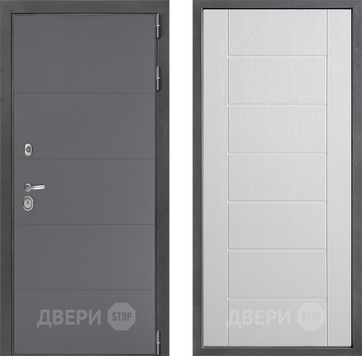 Входная металлическая Дверь Дверной континент ДК-3/649 ФЛ-Лайн Белое дерево в Красноармейске