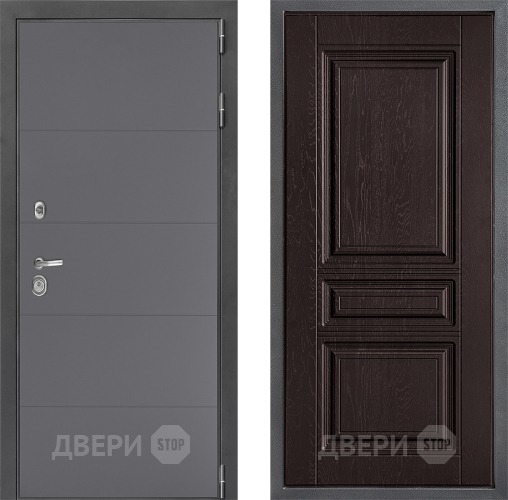 Входная металлическая Дверь Дверной континент ДК-3/649 ФЛ-243 Дуб шоколадный в Красноармейске