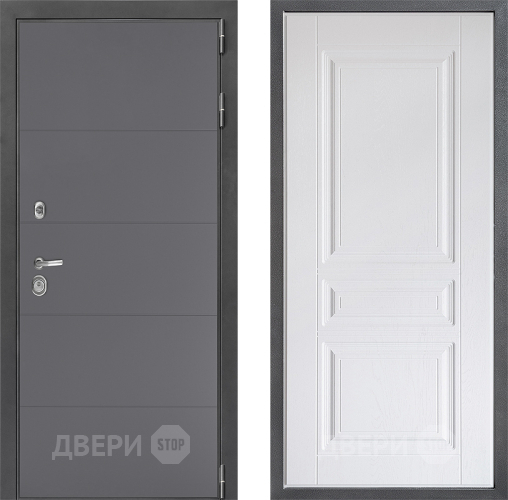 Входная металлическая Дверь Дверной континент ДК-3/649 ФЛ-243 Альберо Браш серебро в Красноармейске